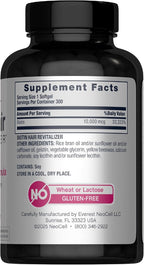 NeoCell Biotin Hair Revitalizer 10000mcg | 300 Softgels | Daily Nourishing Formula | for Women and Men | Hair, Skin, and Nails Supplement