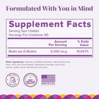 BariMelts Biotin 5000mcg, 180 Fast-Dissolving Tablets (6-Month Supply), Sugar-Free Bariatric Vitamins for Women, Natural Strawberry Flavor