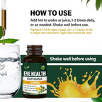 Eyebright Herb Eye Health Drops, Bilberry & Lutein Liquid Extract Herbal Supplement for Eye Strain Relief & Sight Care Support. Euphrasia Officinalis, Arándanos, Luteína para Los Ojos. 2oz