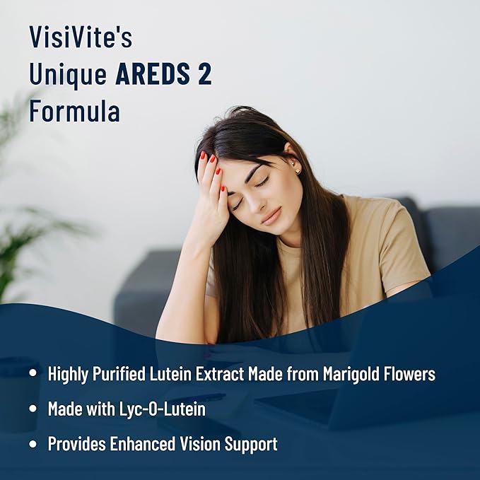 VisiVite Super Lutein 444 Eye - Unique & Clear Eye Vitamins - Lutein Max Vision Vitamins for Eyes - Zeaxanthin Plus Lutein Eye Vitamins - Clear Eye Supplements for Adults