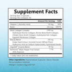 BioSchwartz Hydrolyzed Collagen Peptide Capsules - Multi Collagen Supplements for Women Types I, II, III, V, X with Vitamin C, Biotin, Keratin and Hyaluronic Acid for Skin, Hair & Nails - 135ct