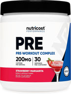 Nutricost Pre-Workout Powder (Strawberry Margarita) 30 Servings - GMO-Free, Gluten-Free, Vegetarian