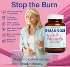 Cranberry Pills for Women with D-Mannose - D Mannose Supplements for Women + Cranberry Supplement - Daily Urinary Support, Bladder Comfort & pH Balance - 120 Veggie Capsules