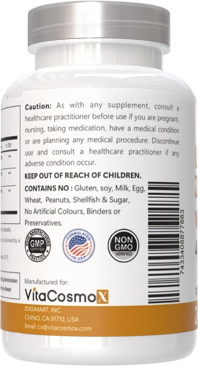 Lutein with Zeaxanthin, Vegan Capsules, 240 Count, 40 mg Lutein + 4 mg Zeaxanthin per Serving, Non-GMO, Gluten-Free - 2 Packs