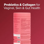 URO Women’s Probiotic + Collagen Peptides Powder – Vaginal, Skin & Gut Health In One Daily Scoop – With Hydrolyzed Collagen Peptides, Probiotic Blend, and XOS Prebiotics – 20 servings