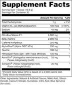 Bucked Up Pre Workout Freedom Pop | 200mg Caffeine with Citrulline Malate Beta Alanine AlphaSize and Taurine | Pre Workout Powder (30 Servings)