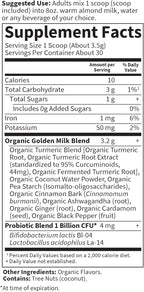 Garden of Life Organics Golden Milk Recovery&Nourishment Powder-44mg Turmeric Curcumin (95% Curcuminoids),Ashwagandha-Organic Non-GMO Vegan&Gluten Free Herbal Supplements,30 Servings,(Pack of 2)