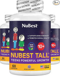 NuBest Tall 10+ - Advanced Bone Strength Formula - Supports Immunity, Healthy Development & Optimal Wellness - for Children (10+) & Teens Who Drink Milk Daily | Pack 3 | 3 Months Supply