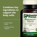Standard Process Prolamine Iodine Thyroid Health Dietary Supplement - Vegan, Gluten-Free, Non-Dairy, & Non-Soy - Essential Endocrine Support - 180 Tablets