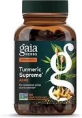 Gaia Herbs Turmeric Supreme Ache- Helps Provide Relief of Occasional Aches - with Turmeric Curcumin, Black Pepper, Devil’s Claw, Ginger, Feverfew & More - 120 Liquid Phyto-Capsules(60-Day Supply)