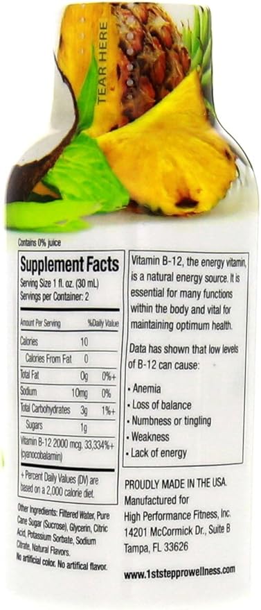 1st Step High Performance Fitness B-12 Boost, 12-2oz Bottles