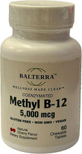 Methyl B-12 by Balterra — Energy & Nervous System Support — Methylcobalamin, 5,000 mcg, 60 Count