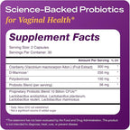 Complete Vaginal Probiotics for Women - w/Added Cranberry, D-mannose to Promote Urinary Tract, Bladder, Gut & Vaginal Health - pH Balance for Women - Support UTI, BV, YI - 60 Vegan Capsules