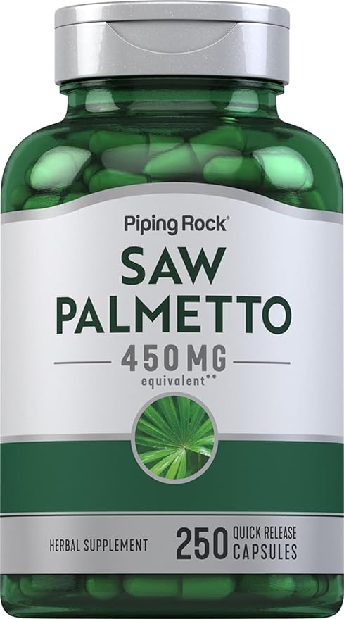 Piping Rock Saw Palmetto for Men and Women | 250 Capsules | Herb Extract Supplement | Serenoa Repens | Non-GMO, Gluten Free