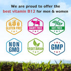 Innate Vitality Vitamin B12 5000mcg, Sublingual, Vegan Methylcobalamin, Fast Dissolve Tablets, Natural Peach Flavor, Supports Energy Production & Healthy Nervous System, 120 Tablets