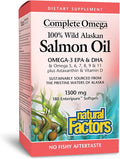 Complete Omega by Natural Factors, Wild Alaskan Salmon Oil, Supports Heart and Brain Health with Omega-3 DHA and EPA, 180 softgels (180 servings)