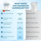 Spnutrition Magnesium Bisglycinate Gummies – Chelated Magnesium Supplement, Promotes Muscle & Nerve Function, Relaxation & Everyday Wellness – 60 Raspberry Gummies (1)
