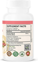 DR. HERBAL WELL UTFREX Clinically Proven Urinary Tract UTI Health Supplement Natural Support Cleanse Flush Protect (No Probiotics & D-Mannose) – 60 Capsules