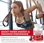 Beet Root Capsules 1300mg, Natural Organic Beetroot Powder Supplement Supports Healthy Blood Pressure and Heart Health, Energy & Endurance Support, Non-GMO, Vegan, 60 Count, 30-Day Supply