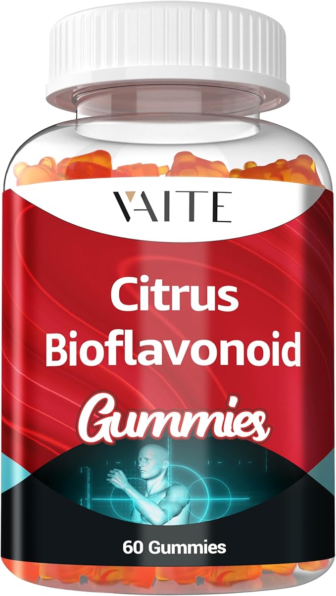 VAITE Citrus Bioflavonoid Gummies – 1000mg Chewable Complex – Vegan Plant-Based Flavonoids – Sugar-Free, Non-GMO, Soy & Gluten-Free – Daily Antioxidant Support – 60 Count