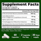 NAD Supplement for Women with Resveratrol - Supports Cellular Energy, Anti-Aging & DNA Repair -Advanced NAD Supplement for Women & Men, Non-GMO, 30-Day Supply