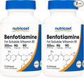 Nutricost Benfotiamine 300mg, 90 Capsules - Gluten Free, Non-GMO, and Vegetarian Friendly Fat Soluble Vitamin B1 (Pack of 2)