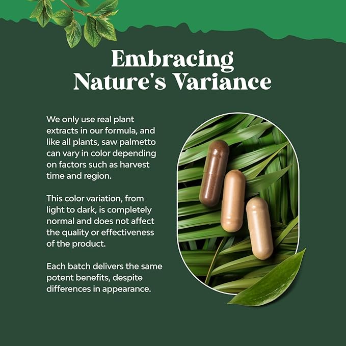 Natures Craft Saw Palmetto for Men with Beta Sitosterol - Saw Palmetto Extract Prostate Health Supplement for Men Bladder Control and Prostate Support - Restoring Hair Supplement - 200 Count
