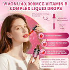 VivoNu Vitamin B Complex Liquid Drops, Methylated Vitamin B12 6000 mcg, B1, B6, B3, B5, B2, Folate, Biotin with Vitamin C D A E, Magnesium, Zinc, CoQ10 for Energy (3 Bottle)