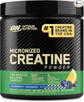 Optimum Nutrition Micronized Creatine Monohydrate Powder, Blueberry Lemonade Creatine, 60 Servings, 360 Grams (Packaging May Vary) (Pack of 6)