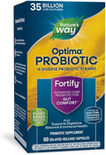 Nature's Way Fortify Optima Probiotic for Adults, 35 Billion Live Cultures, 15 Strains, Supports Digestive Balance and Immune Health*, No Refrigeration Required, 60 Capsules (Packaging May Vary)