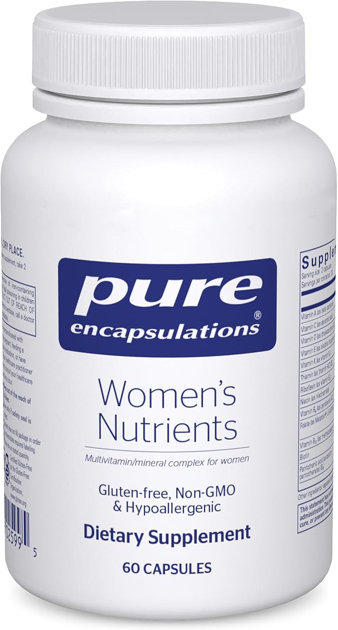 Pure Encapsulations Women’s Nutrients - Multivitamin & Mineral Complex for Women - Essential Daily Support for Energy, Hormones & Cellular Health* - 60 Capsules