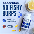 Oceanblue Omega-3 2100mg Fish Oil Supplement with 500mg Natural Eggshell Membrane NEM, Magnesium, Vitamins K2 & D | Triple-Strength, High-Potency | Support Joint Comfort & Muscle Recovery