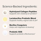 URO Women’s Probiotic + Collagen Peptides Powder – Vaginal, Skin & Gut Health In One Daily Scoop – With Hydrolyzed Collagen Peptides, Probiotic Blend, and XOS Prebiotics – 20 servings