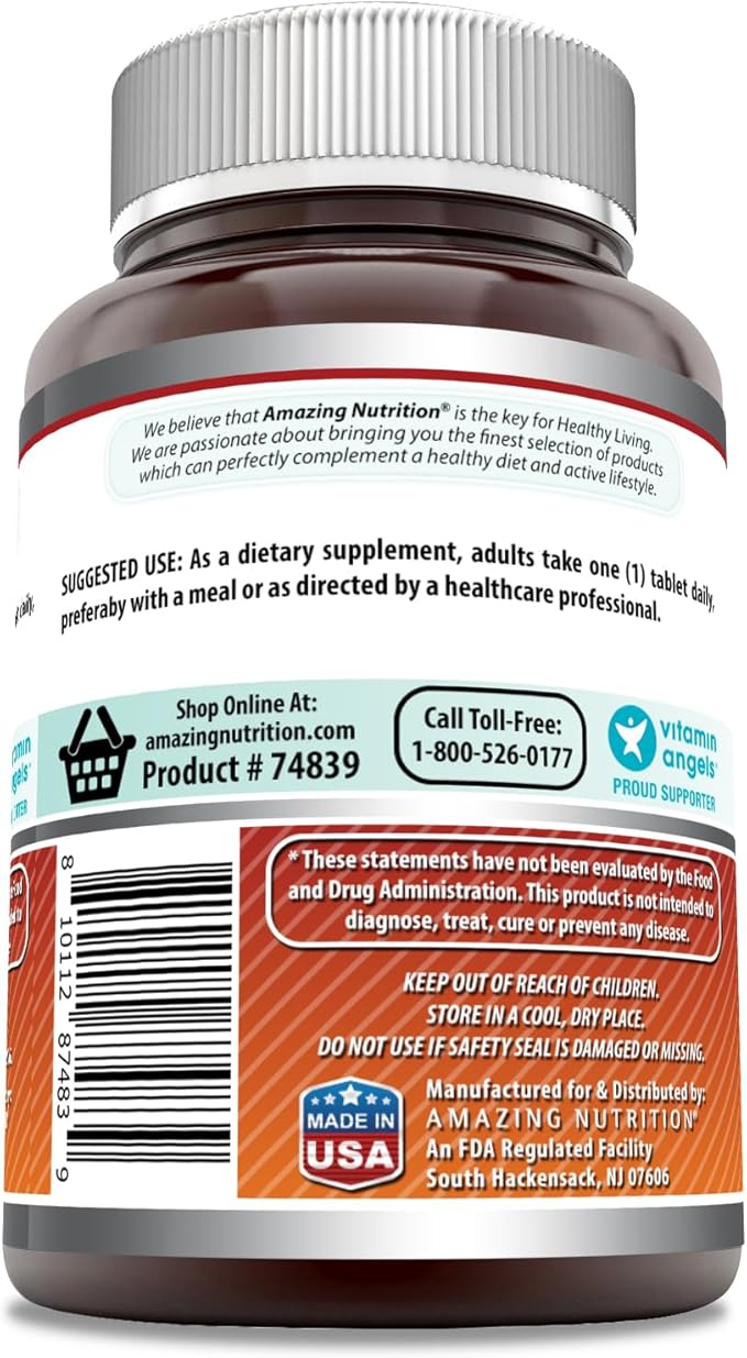Amazing Formulas Folic Acid (Vitamin B9) 400 mcg | Tablets Supplement | Non-GMO | Gluten Free | Made in USA (1 Pack, 500 Count)