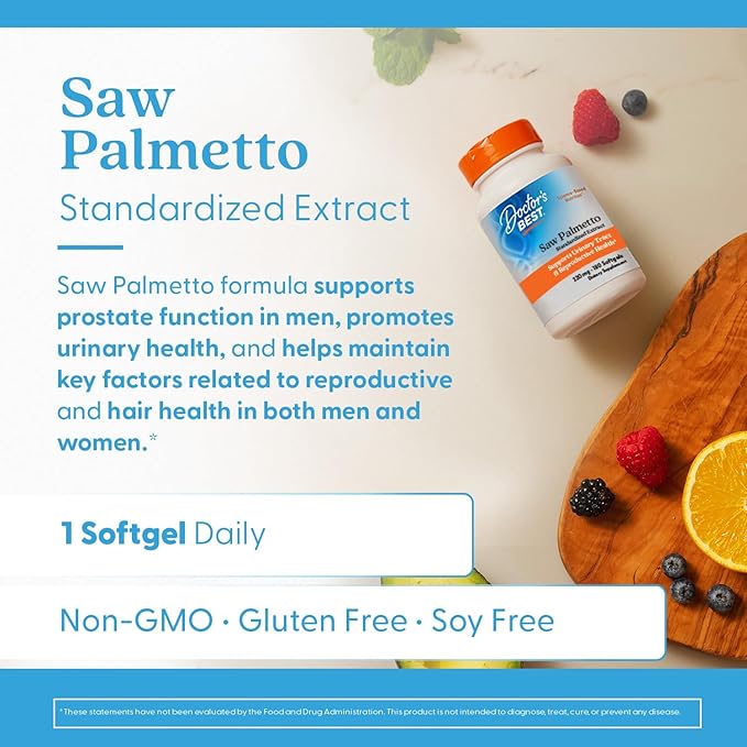 Doctor's Best Saw Palmetto 320 Mg Softgels, 180 Count