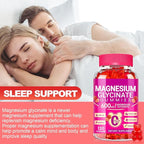 Magnesium Glycinate Gummies 600mg, Chewable Sugar Free Gummies with Magnesium Glycinate, Vitamin D, B6 and CoQ10 for Sleep, Relaxation, Brain and Muscle, 2 Pack