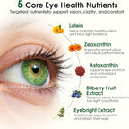 37 in 1 Eye Vitamins with Lutein and Zeaxanthin Supplement – Eye Supplement with CoQ10, Omega-3, Minerals Eye Health Support for Adults and Seniors, Daily Vision Supplement, 120 Black Softgels
