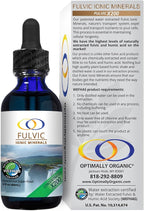Optimally Organic Water Extracted Fulvic Ionic Minerals X200 - Patented BioActive Fulvic Acid, Humic Acid, Trace Minerals, Electrolytes & Essential Amino Acids - 5+ Month Supply