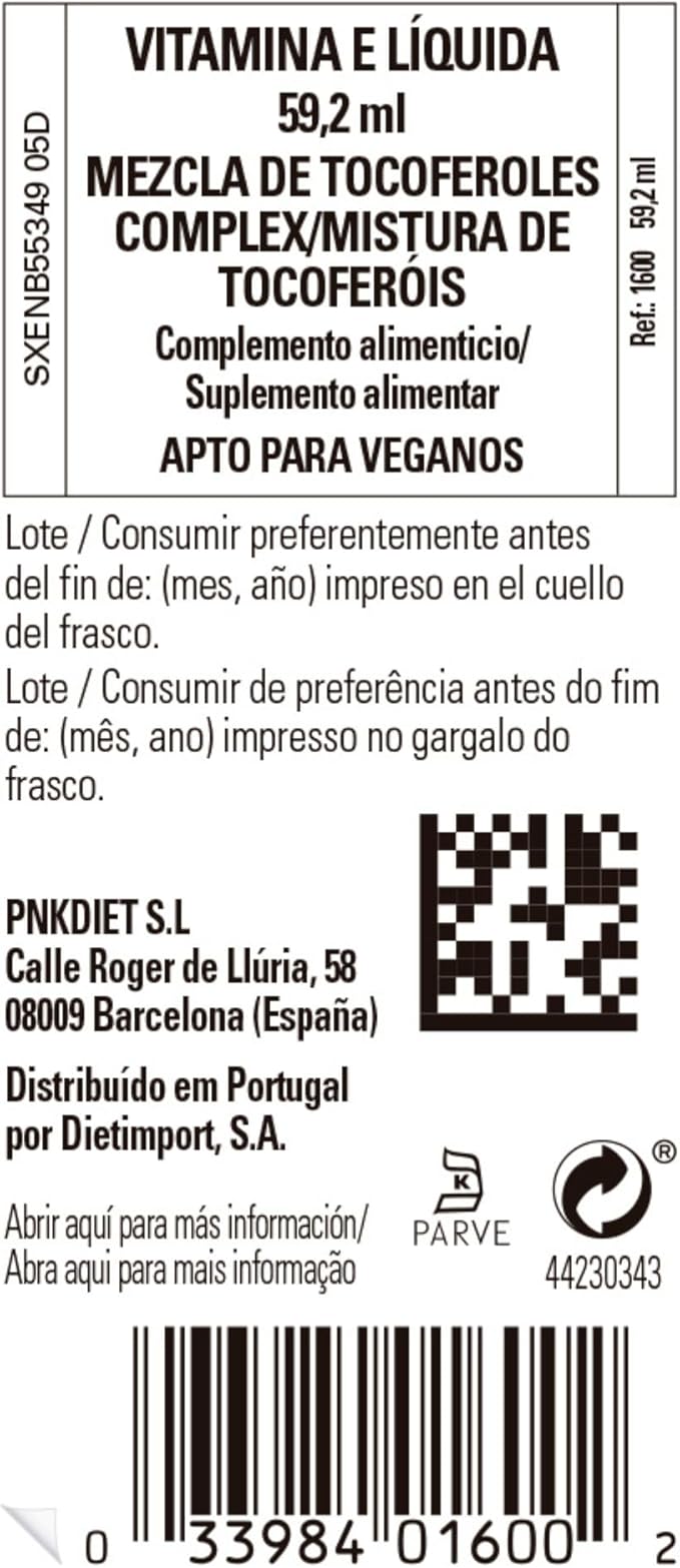 Solgar Liquid Vitamin E (with Dropper), 2 fl. oz. - Antioxidant, Skin & Immune Support, Overall Health - Natural, Liquid Vitamin E - Non-GMO, Vegan, Gluten Free, Dairy Free, Kosher - 118 Servings
