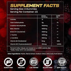 Creatine Monohydrate Gummies for Men & Women, Creatine Gummies Sugar Free, Mixed Flavored with L-Taurine, BCAA 2:1, B12 B6 for Boost Strength, Focus & Endurance, Vegan, Non-GMO, 60pcs