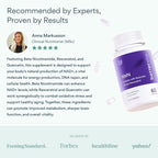 Bettervits NMN Supplement with Quercetin Powder| NAD+ Resveratrol Support Formula for Cells Regeneration, Energy and Anti-Aging Support | NAD Supplements for Women & Men - 60 Capsules