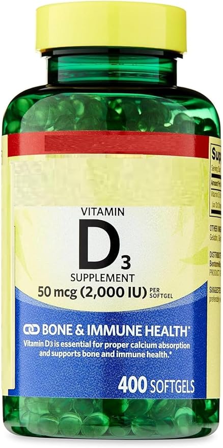 SEDLAV Vitamin D3 Supplement Softgels, 50 Mcg (2,000 IU), 400 Count + Sticker Designed for Routine Daily Intake in Long-Term Wellness Schedules