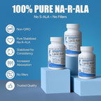 IMMUNOVITES 3-Pack Stabilized R-Alpha Lipoic Acid ((True)) 600mg per Serving [[High Potency & up to 40x Increased Absorption]] (Na R-ALA) (Na R-LA) (Na R-Lipoate) (3 Bottles)