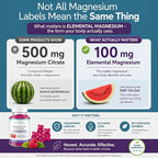 Sugar Free Calm Magnesium Citrate Gummies 100 mg - High Absorption Calming Magnesium Citrate Gummy for Adults & Kids to Support Sleep, Stress Relief, Heart Health, Nerves, Muscles & Bones