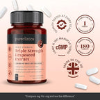 pureclinica Grape Seed Extract 300mg x 180 Tablets - 90% Oligomeric Proanthocyanidins. 300% Stronger Than Regular Grape Seed.