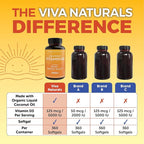 Viva Naturals Vitamin D3 5000 IU Softgels, 360 Count (125 mcg), Supports Bone & Immune Health, High Potency Vitamin D