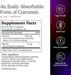 MitoQ Curcumin Longvida Lipidated Formula Mitochondria-targeted Antioxidant | Ultra Bioavailable & Sustained Action Free-Form Curcumin, 180 Capsules