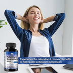 Potassium Magnesium Supplement 1000mg, Magnesium Potassium Zinc Aspartate Support Vascular, Bone, Heart, Muscle & Nerve Health, Non-GMO, Vegan, (120 Capsules)