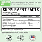 99% Ultra Purity NMN 500mg + Trans-Resveratrol 600mg, 1150mg NMN Resveratrol Supplement, 3-in-1 Advanced Formula for Boost* NAD, Cell, Immune, Energy & Muscle, Healthy Aging, Stabilized Form, 120 Caps