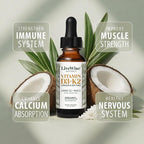 Vegan D3 K2 Vitamin 5000 IU, 90 MCG (MK-7) Drops - 60 Servings, Ultra Concentrated Formulation, and Fast Absorption - Precision Micro-Dosing Dropper for Cognitive & Immune Support